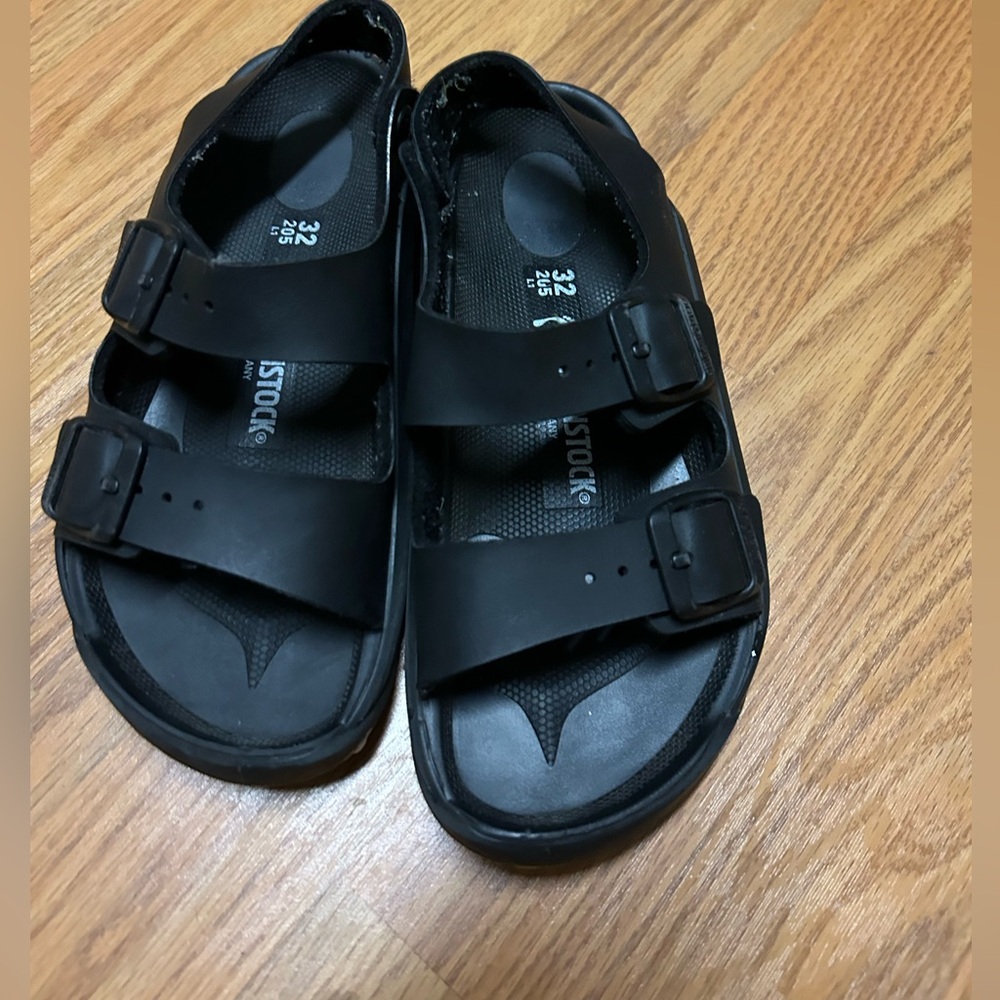 Birkenstock Milano Eva Kids Size 32 US 1 Black Slingback Sandals  - 1009353